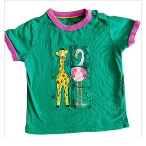 Mini Boden Embroidered Toddler T-shirt Giraffe Flamingo